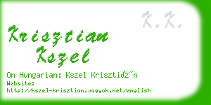 krisztian kszel business card